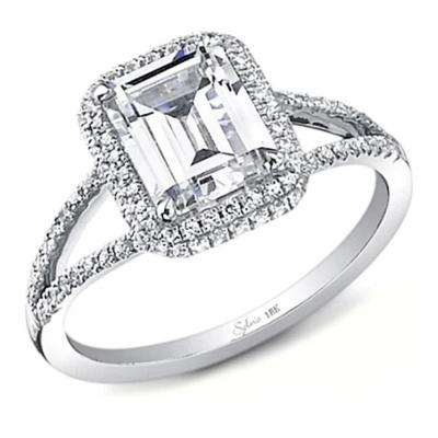 Sylvie Split Shank Diamond Engagement Ring